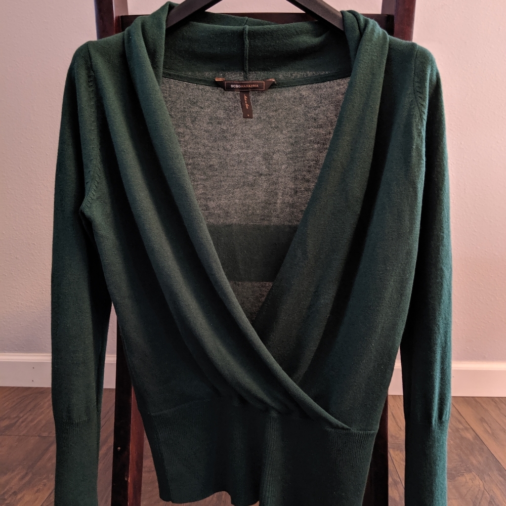 Emerald green cashmere/silk sweater